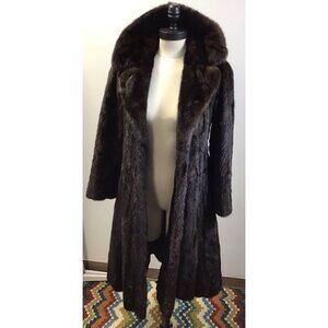 Vintage 1970s Mink Fur Coat Michael Forest for Pierre Cardin Brown Small 🤩